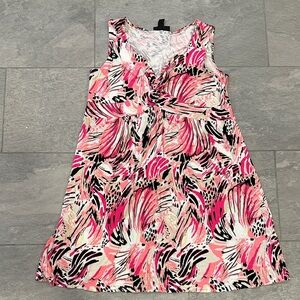 Style & Co. Pink and Gray Abstract dress. Size 1X